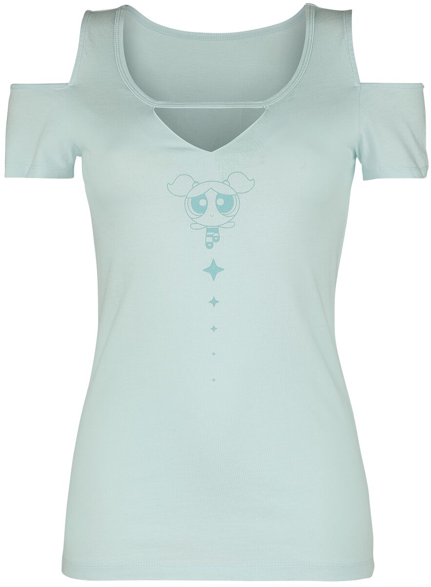 The Powerpuff Girls T-Shirt - Girl Power - S bis M - für Damen - Größe M - hellblau  - EMP exklusives Merchandise! von The Powerpuff Girls