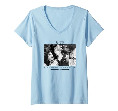 Damen Princess Bride Brains Strength Steel Photo Retro Movie T-Shirt mit V-Ausschnitt Damen Princess Bride Brains Strength Steel Photo Retro Movie T-Shirt mit V-Ausschnitt von The Princess Bride