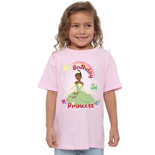 The Princess and The Frog Birthday Princess with Tiana Girls T Shirt, Pink, 3-4 Years von The Princess and the Frog