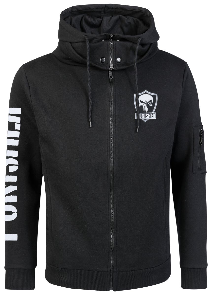 The Punisher Logo Skull Kapuzenjacke schwarz in L von The Punisher