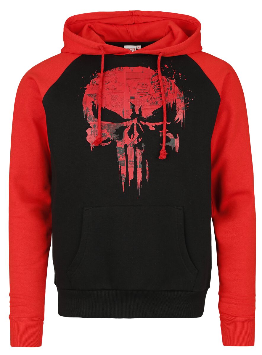 The Punisher Logo Skull Kapuzenpullover schwarz rot in M von The Punisher