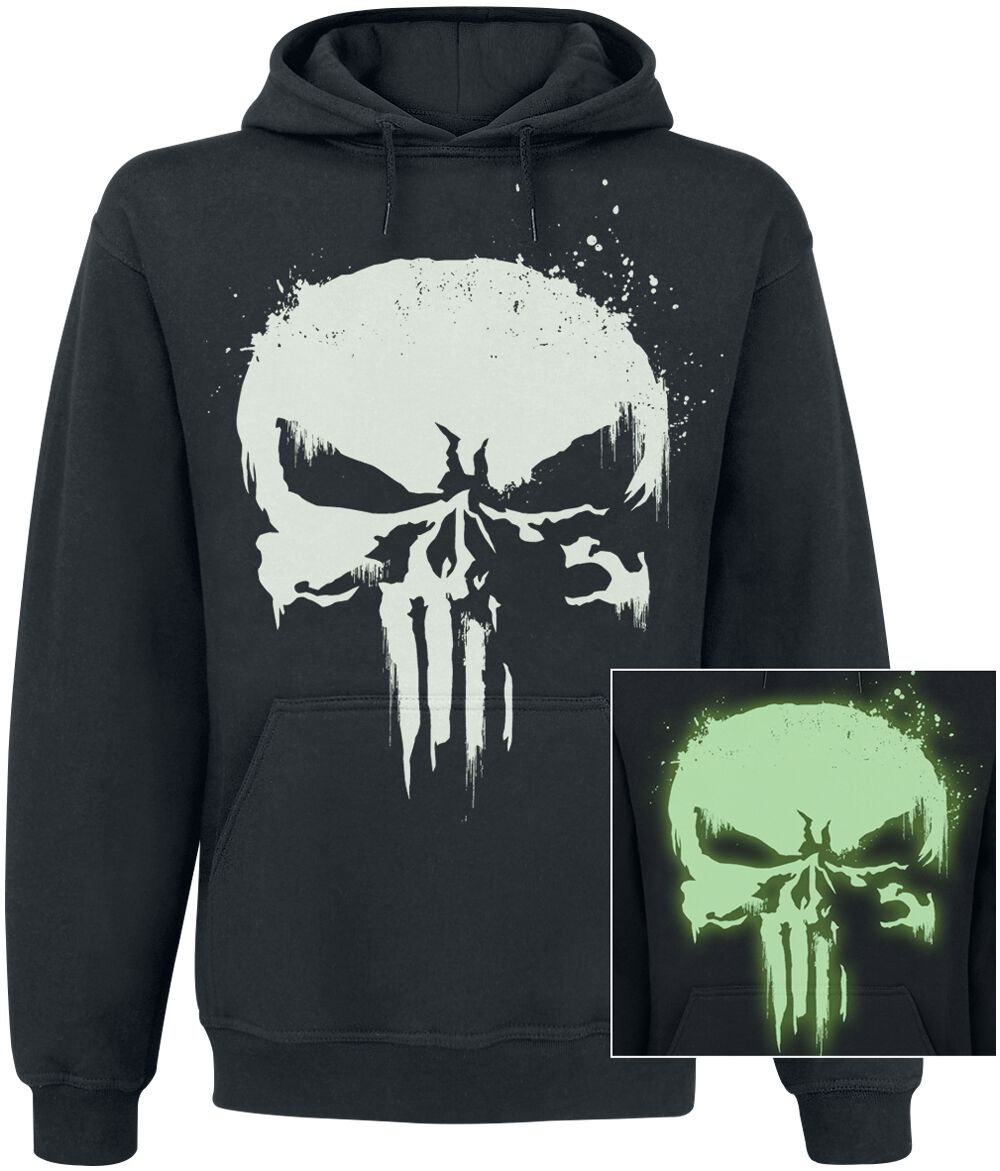 The Punisher - Marvel Kapuzenpullover - Glow In The Dark Skull - S bis XL - für Männer - Größe M - schwarz  - EMP exklusives Merchandise! von The Punisher