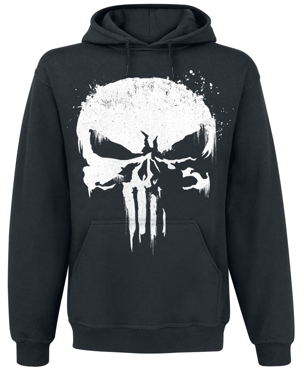 The Punisher - Marvel Kapuzenpullover - Sprayed Skull Logo - S - für Männer - Größe S - schwarz  - Lizenzierter Fanartikel von The Punisher