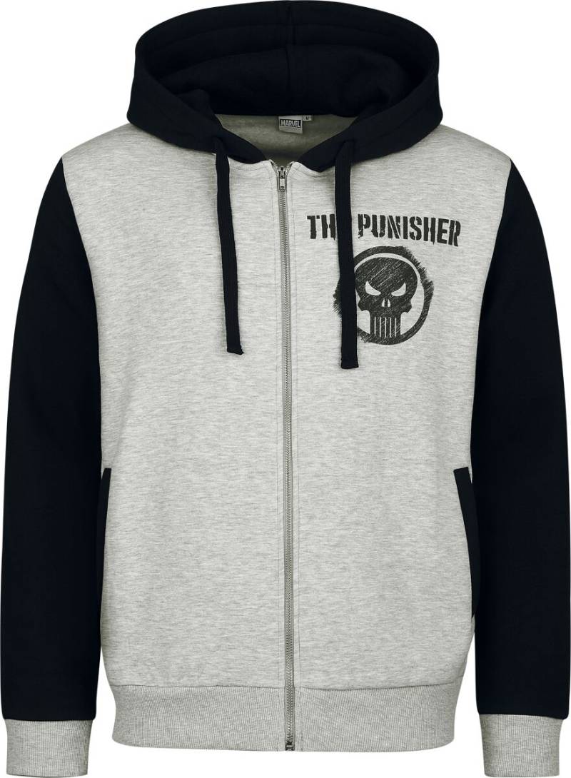 The Punisher Skull Kapuzenjacke grau charcoal in XL von The Punisher