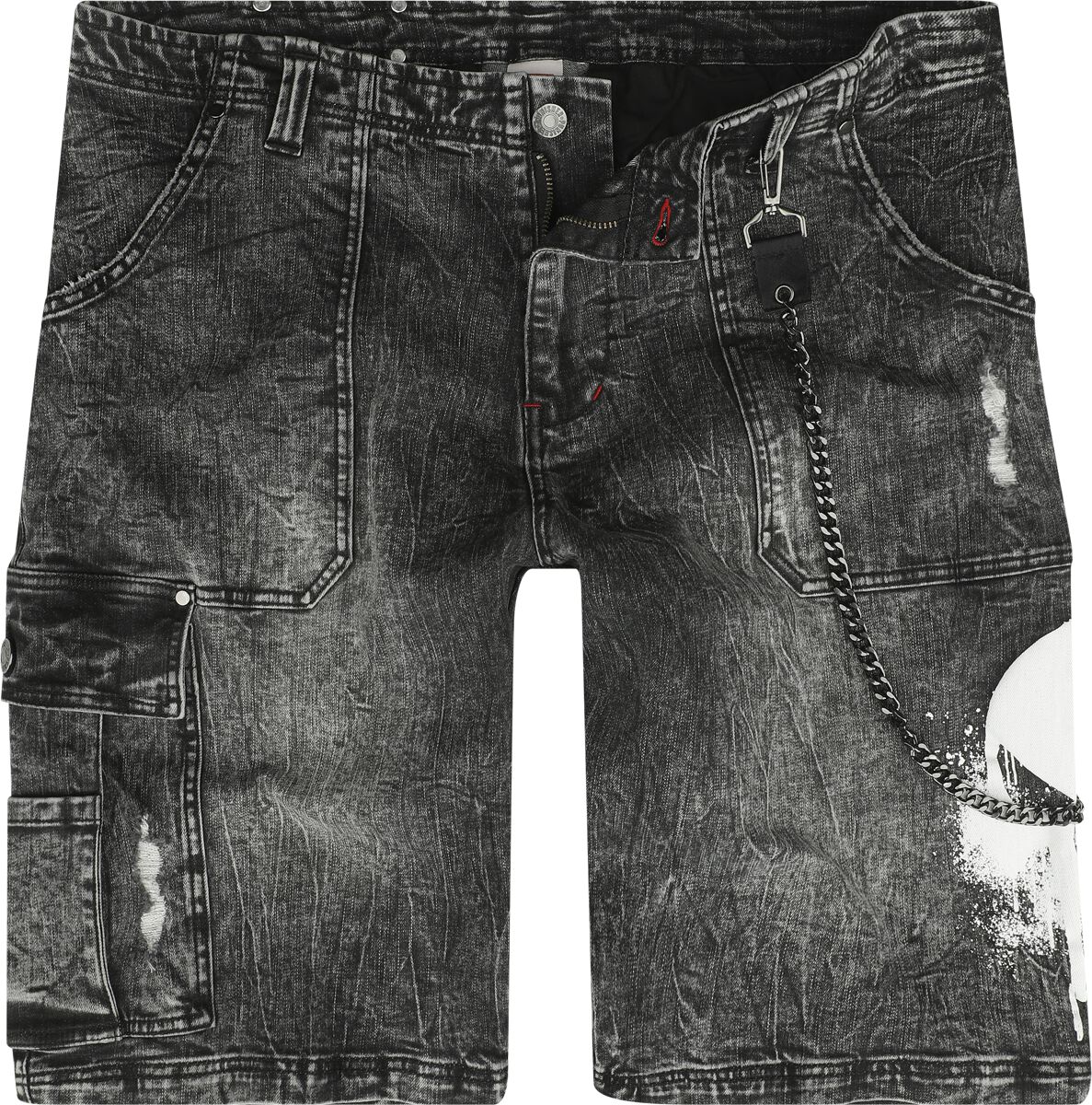 The Punisher Skull Short black denim in L von The Punisher