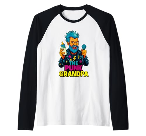 Herren Lustiges Design „The Punk Grandpa“ für Großväter Raglan Herren Lustiges Design „The Punk Grandpa“ für Großväter Raglan von The Punk Grandpa Funny Shop