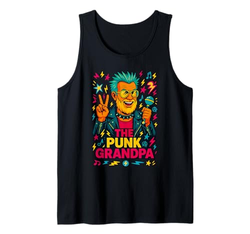Herren Lustiges Design „The Punk Grandpa“ für Großväter Tank Top Herren Lustiges Design „The Punk Grandpa“ für Großväter Tank Top von The Punk Grandpa Funny Shop