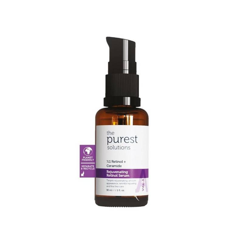 The Purest Solutions Gesichtsserum Vit-A verjüngendes Retinol Serum 1% Retinol+Ceramide Hautfeuchtigkeit von The Purest Solutions