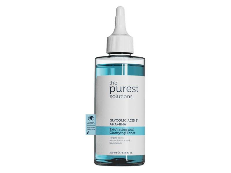 The Purest Solutions Toner Peeling&klärendes Gesichtswasser Glykolsäure 5% AHA+BHA Gleichgewicht von The Purest Solutions