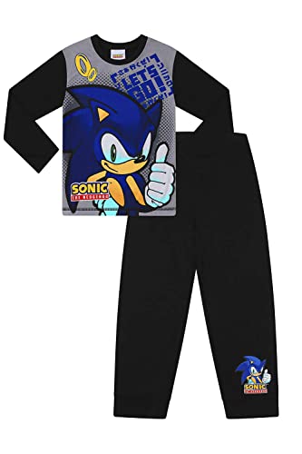 Sonic The Hedgehog Let's Go Jungen Long Gamer Baumwolle PJs, blau, 110 von The Pyjama Factory