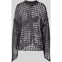 The Ragged Priest Pullover in Netz-Optik mit Rundhalsausschnitt in Anthrazit, Größe M von The Ragged Priest