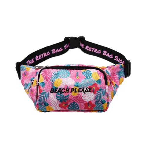 Beach Please Bauchtasche Mode Taille Brusttasche Verstellbarer Gürtel Brust Schulter Pack Casual Bag Bauchtaschen Hüfttasche für Damen Herren Laufen Wandern Fitness Radfahren Strand Reisen Konzert von The Retro Bag Shop