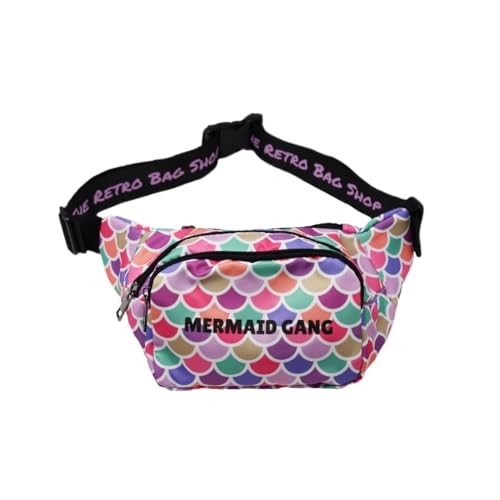 Mermaid Gang Fanny Pack Mode Taille Brust Tasche Verstellbarer Gürtel Brust Schulter Pack Casual Bag Bauchtaschen Hüfttasche für Damen Herren Laufen Wandern Fitness Radfahren Strand Reisen Konzert von The Retro Bag Shop