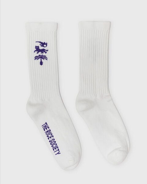 The Rice Society Gerippte Socken AVY I Weiß I Bio-Baumwolle I Unisex I Extra weiches Fußbett von The Rice Society
