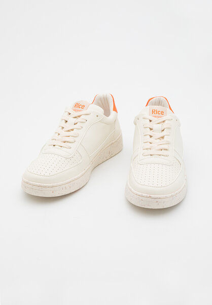 RICE Sneaker Vegan - OPEN21 Ecru / Orange von RICE