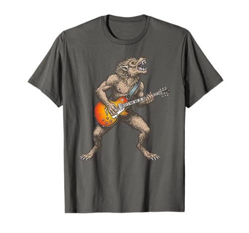 Werwolf Guitarist - Wolf Man Monster Orange Burst Gitarre T-Shirt Werwolf Guitarist - Wolf Man Monster Orange Burst Gitarre T-Shirt von The Rocking Monsters Co.