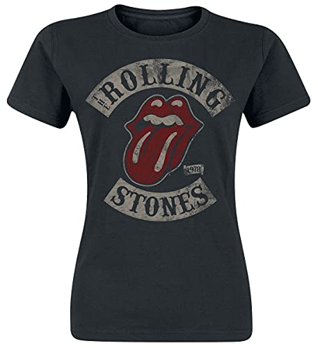 The Rolling Stones 1978 Frauen T-Shirt schwarz XXL 100% Baumwolle Band-Merch, Bands von The Rolling Stones