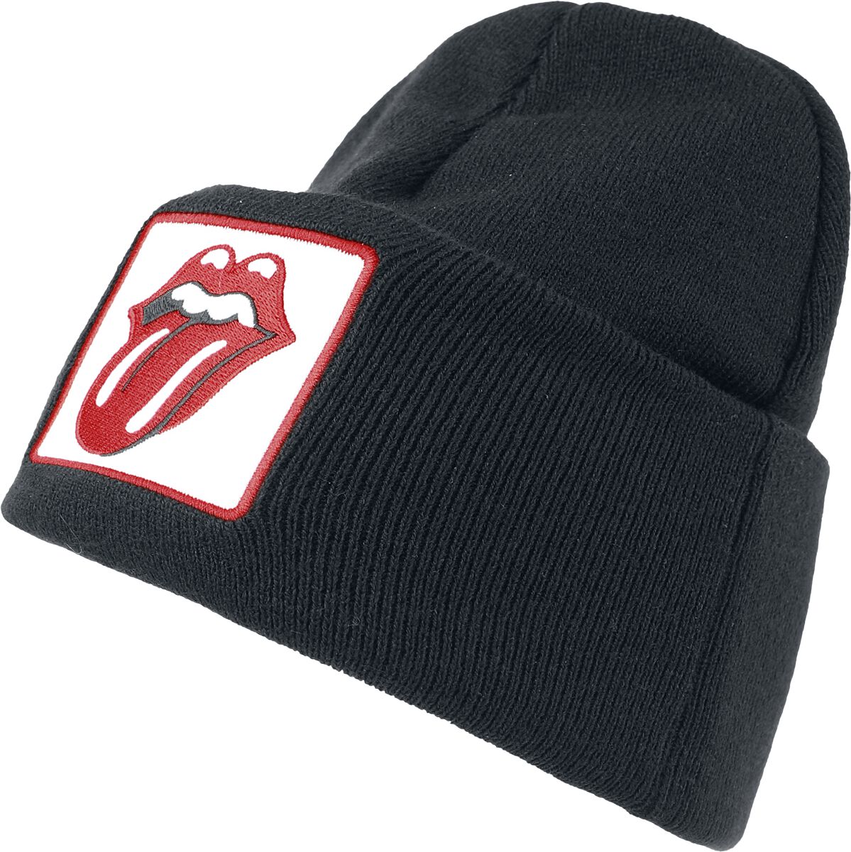 The Rolling Stones Amplified Collection - Patch Beanie Mütze schwarz von The Rolling Stones