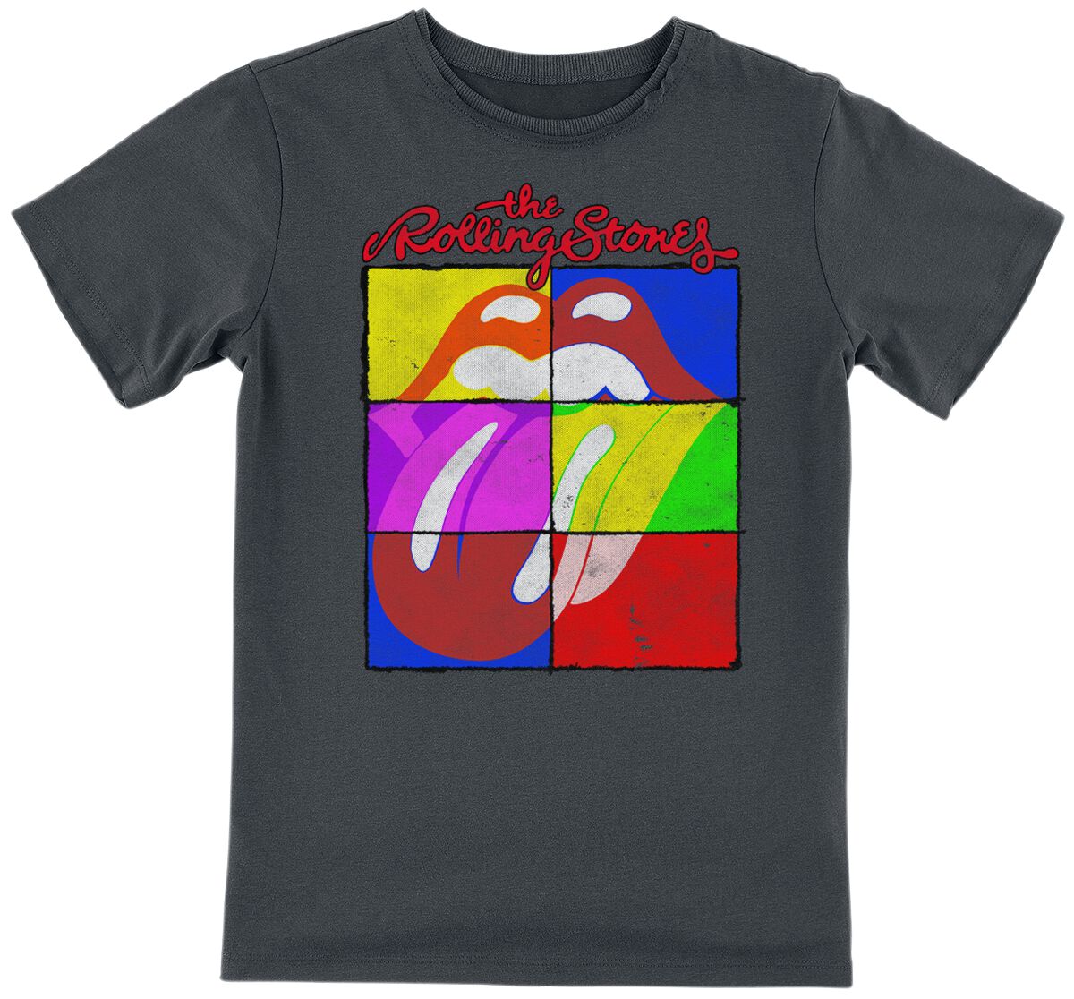 The Rolling Stones Amplified Collection - Kids - Square Tongue T-Shirt charcoal in 104 von The Rolling Stones