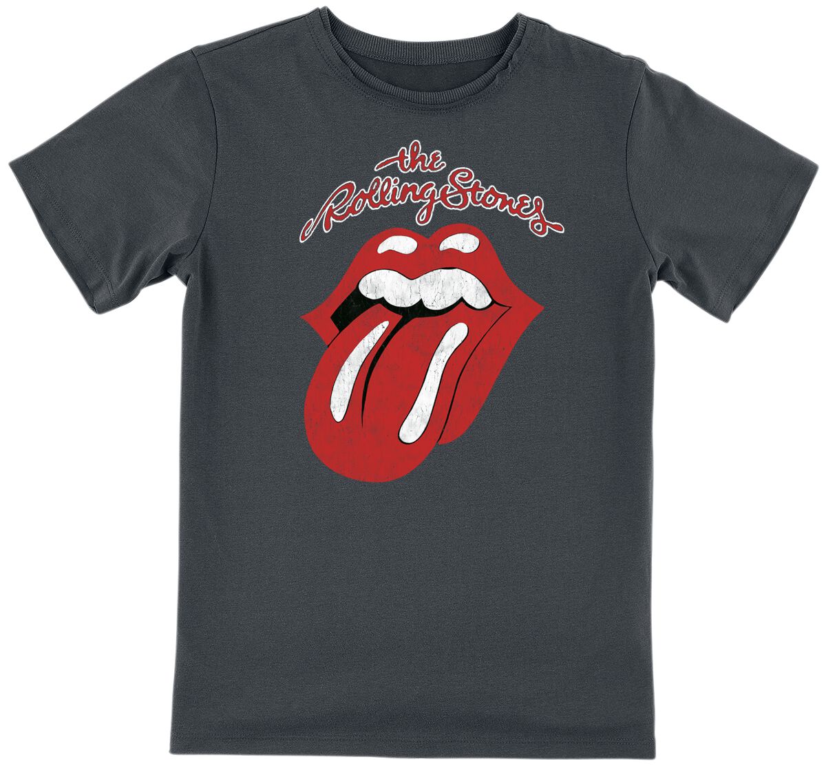 The Rolling Stones Amplified Collection - Kids - Vintage Tongue T-Shirt charcoal in 116 von The Rolling Stones