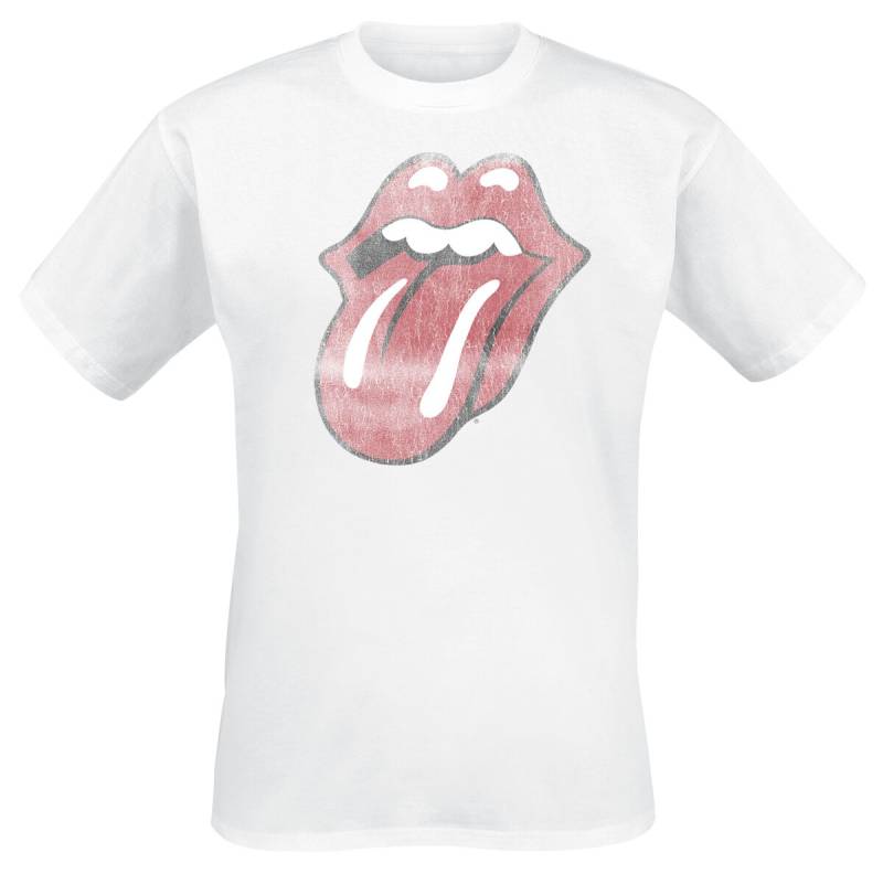 The Rolling Stones Classic Tongue T-Shirt weiß in L von The Rolling Stones