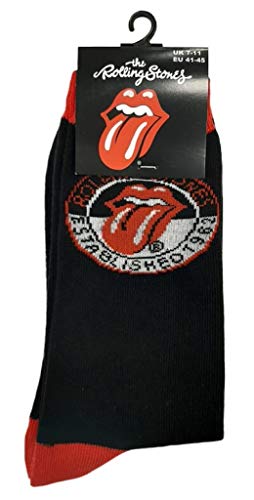 The Rolling Stones 'Established' (Schwarz) Socken (Einheitsgröße = EUR 41-45) von Rolling Stones