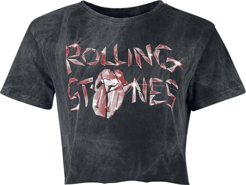 The Rolling Stones Glass Logo T-Shirt charcoal in S von The Rolling Stones