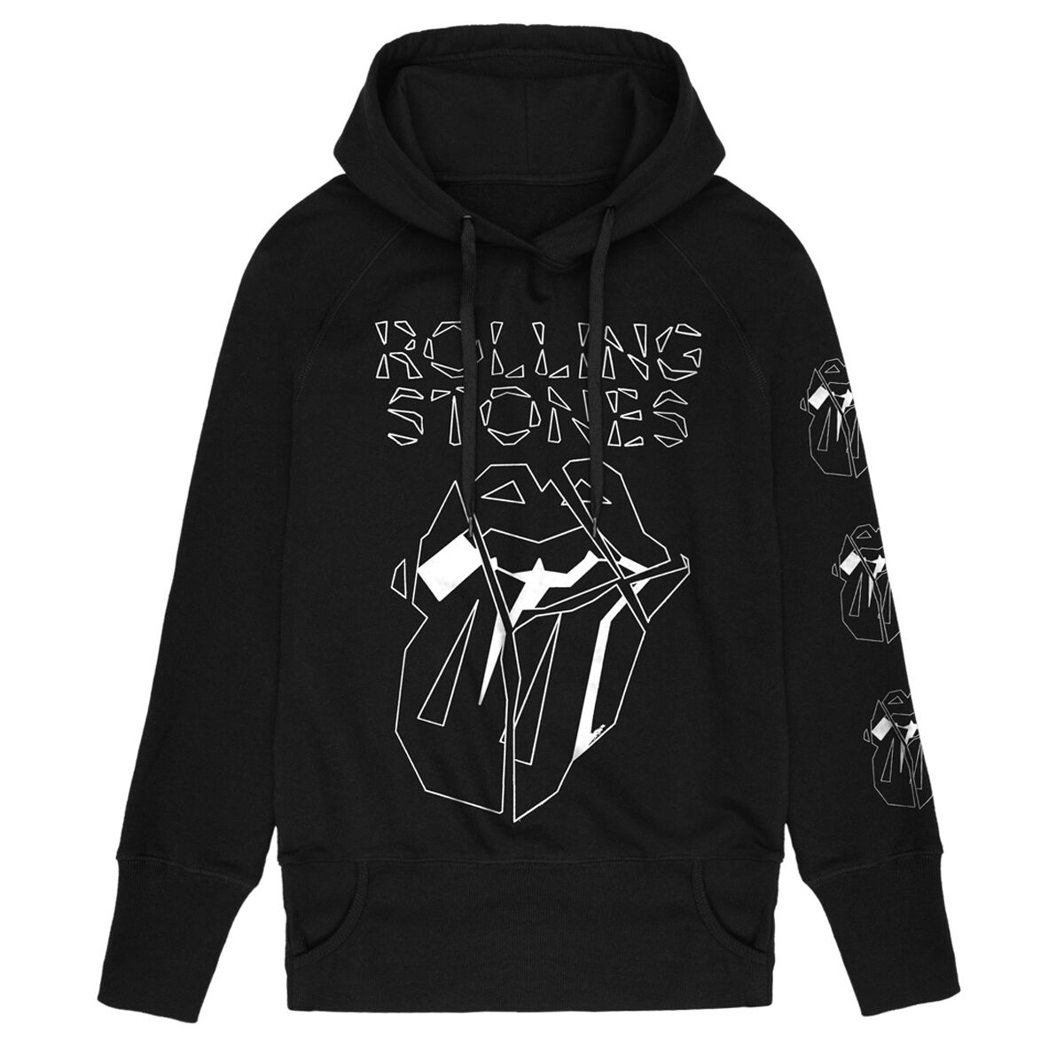 The Rolling Stones Kapuzenpullover - Hackney Diamonds Marker Shards - S bis 3XL - für Damen - Größe 3XL - schwarz  - Lizenziertes Merchandise! von The Rolling Stones