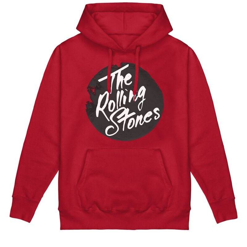 The Rolling Stones Kapuzenpullover - Vintage Sticker - S bis 3XL - für Männer - Größe S - rot  - Lizenziertes Merchandise! von The Rolling Stones