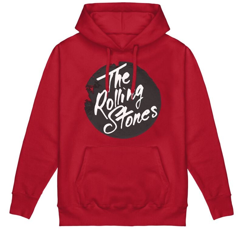 The Rolling Stones Kapuzenpullover - Vintage Sticker - S bis 3XL - für Männer - Größe XXL - rot  - Lizenziertes Merchandise! von The Rolling Stones