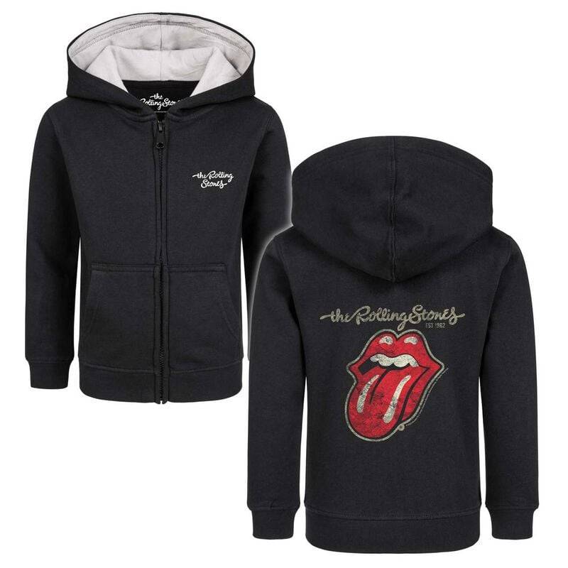 The Rolling Stones Metal-Kids - Classic Tongue Kinder-Kapuzenjacke schwarz in 104 von The Rolling Stones