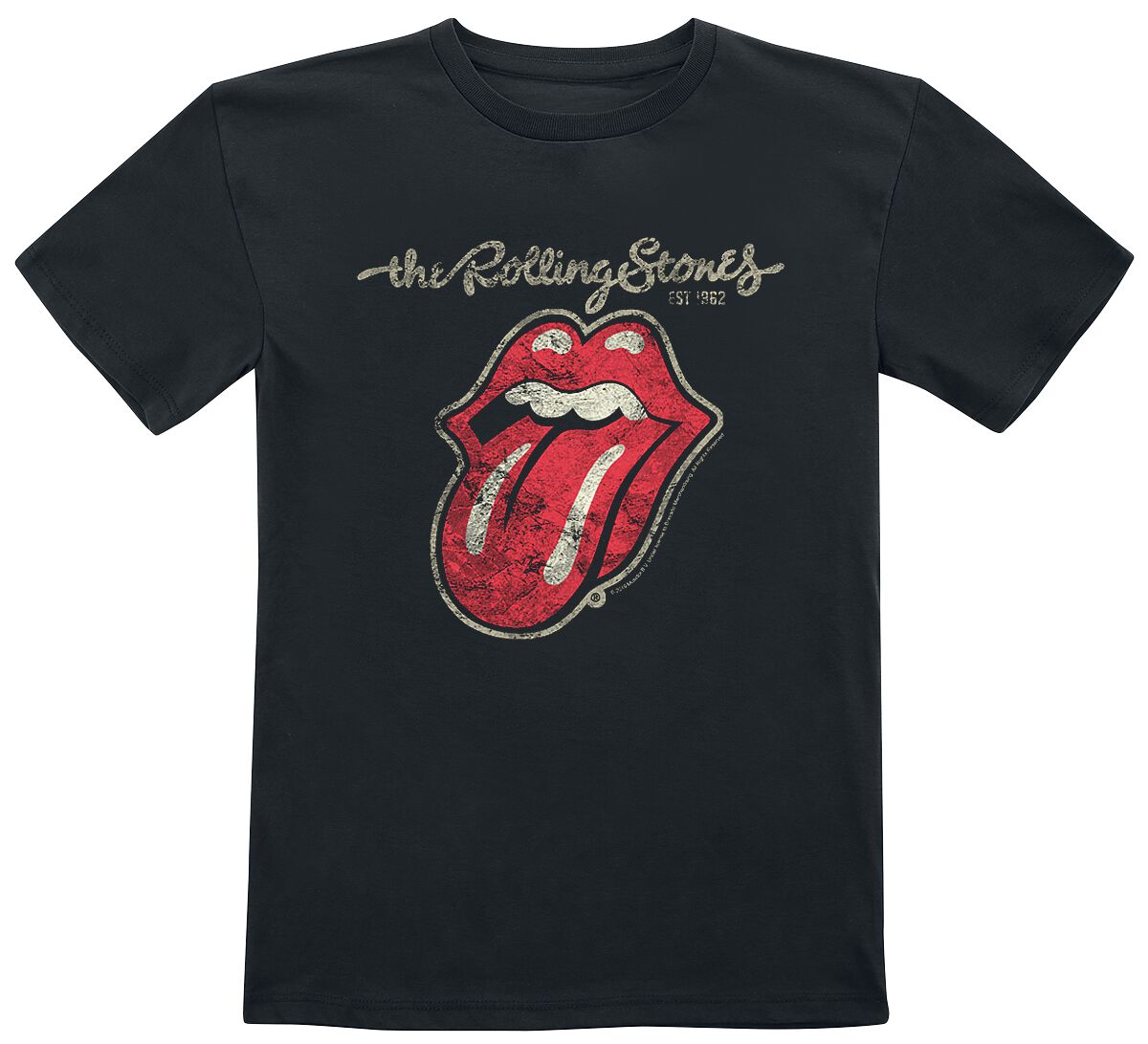 The Rolling Stones Metal-Kids - Classic Tongue T-Shirt schwarz in 104 von The Rolling Stones