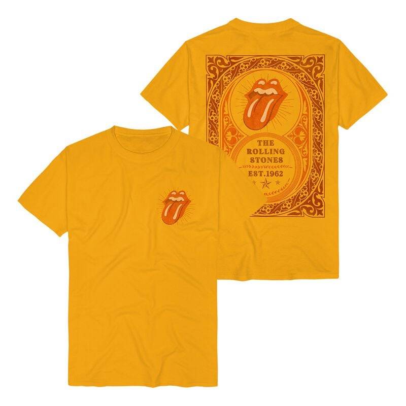 The Rolling Stones Ornament Frame T-Shirt orange in M von The Rolling Stones