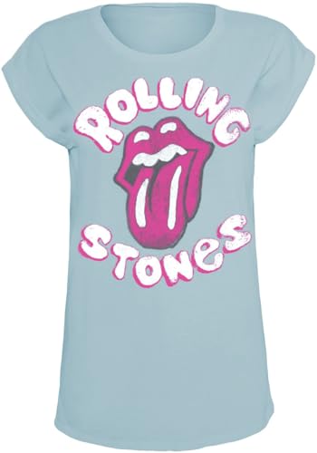 The Rolling Stones Sketchy Lick Frauen T-Shirt Mint S 100% Baumwolle Band-Merch, Bands von The Rolling Stones