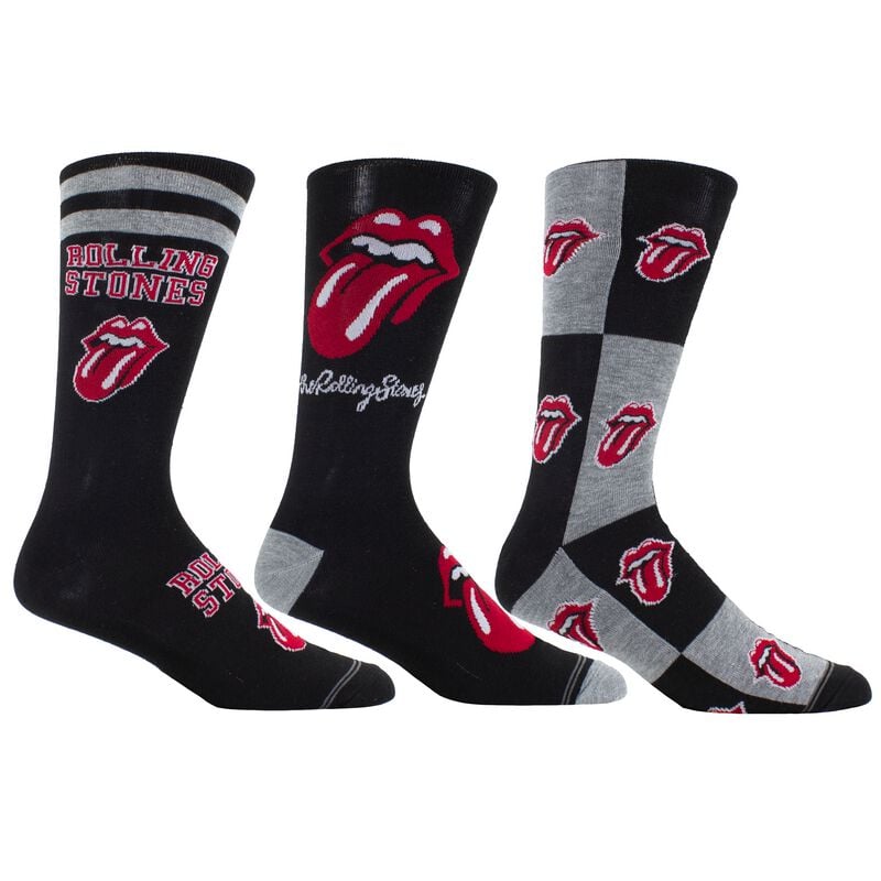 The Rolling Stones Socken - 3er Pack Giftbox - EU 40-46 - für Männer - Größe EU 40-46 - multicolor  - Lizenziertes Merchandise! von The Rolling Stones