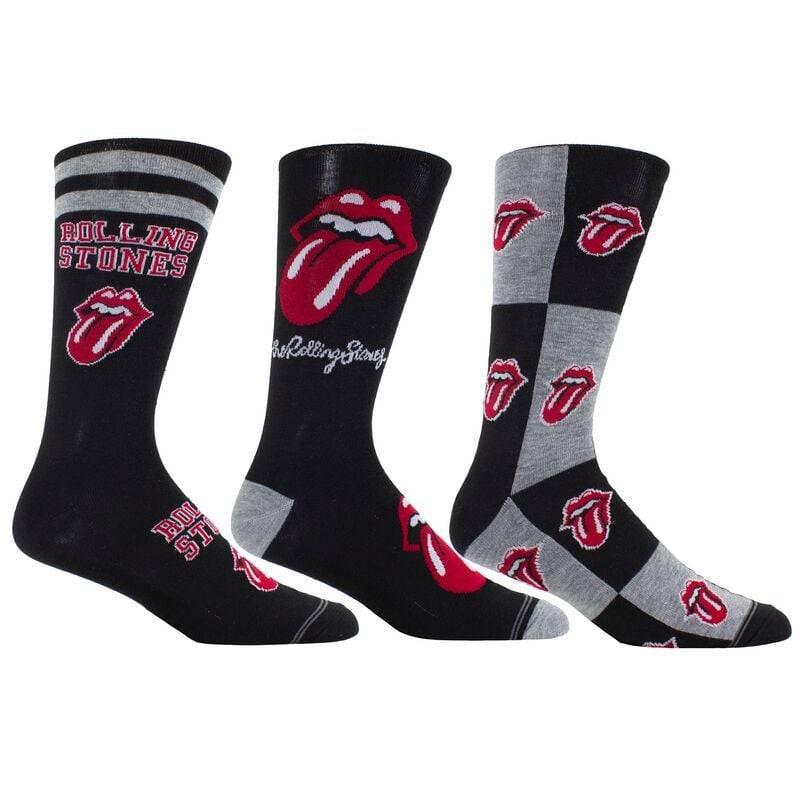 The Rolling Stones Socken - 3er Pack Giftbox - EU 40-46 - für Männer - Größe EU 40-46 - multicolor  - Lizenziertes Merchandise! von The Rolling Stones