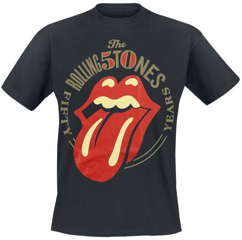 The Rolling Stones T-Shirt - 50 Years - M bis 3XL - für Männer - Größe 3XL - schwarz  - Lizenziertes Merchandise! von The Rolling Stones