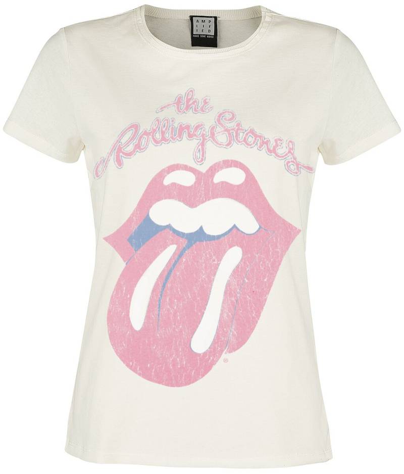 The Rolling Stones T-Shirt - Amplified Collection - 1978 Tour - S bis XL - für Damen - Größe S - altweiß  - Lizenziertes Merchandise! von The Rolling Stones