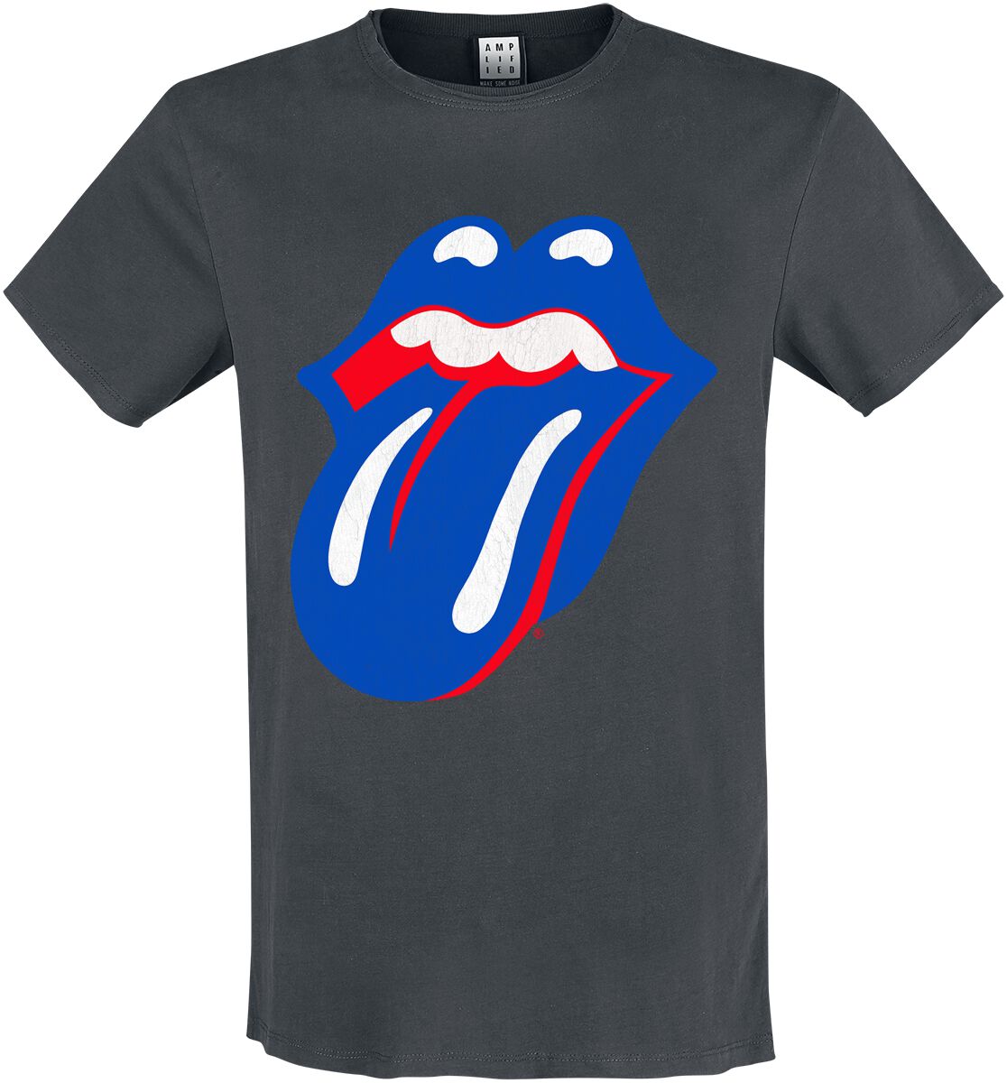 The Rolling Stones T-Shirt - Amplified Collection - Blue & Lonesome - S bis L - für Männer - Größe S - charcoal  - Lizenziertes Merchandise! von The Rolling Stones