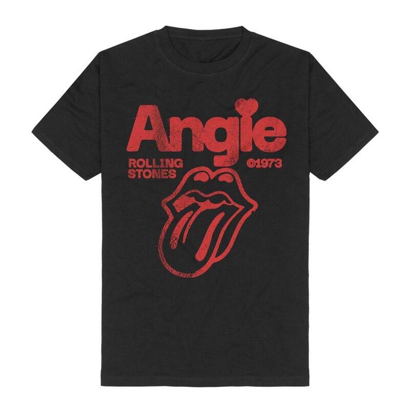 The Rolling Stones T-Shirt - Angie - S bis 3XL - für Männer - Größe L - schwarz  - Lizenziertes Merchandise! von The Rolling Stones