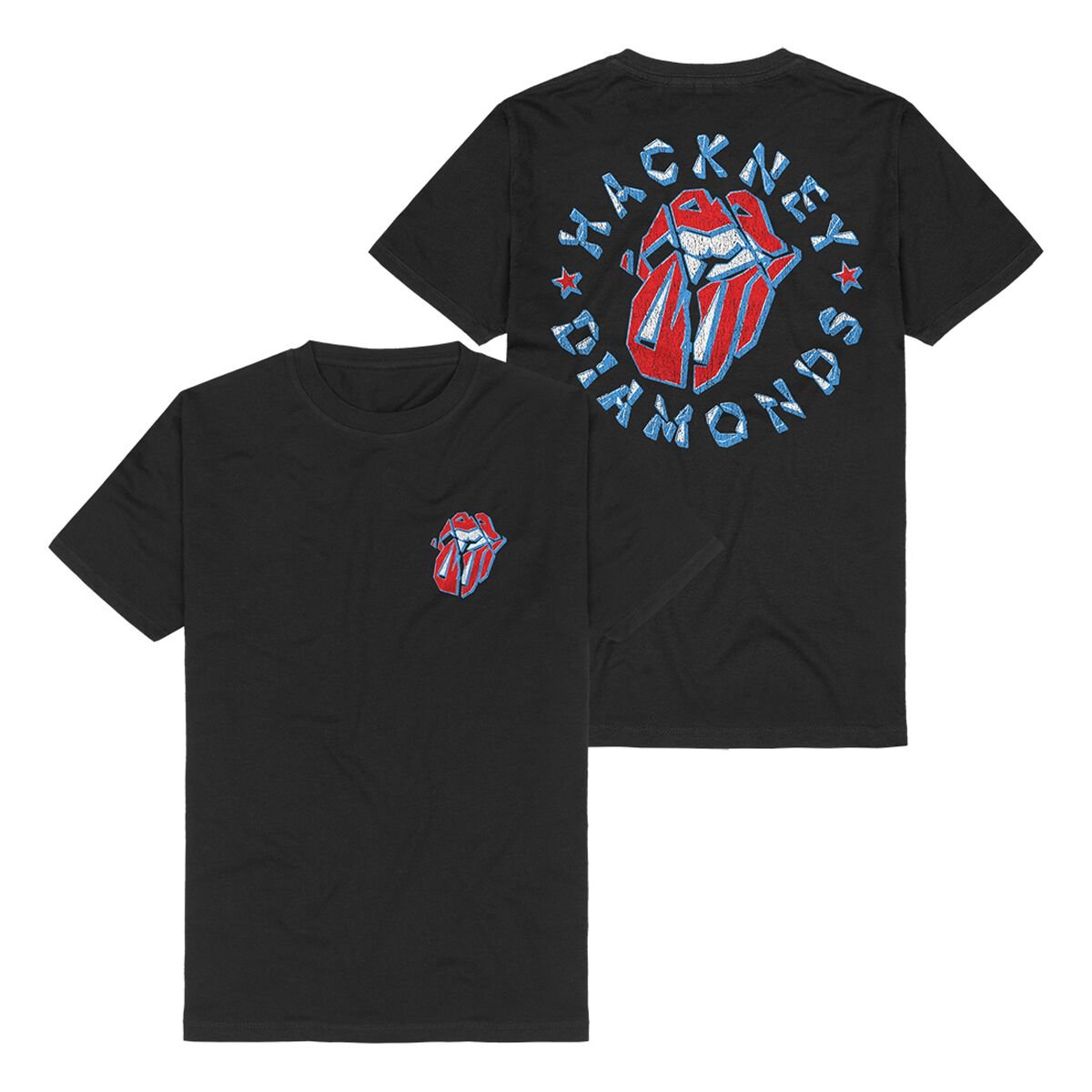 The Rolling Stones T-Shirt - Hackney Diamonds Circle Tongue - S bis 5XL - für Männer - Größe L - schwarz  - Lizenziertes Merchandise! von The Rolling Stones