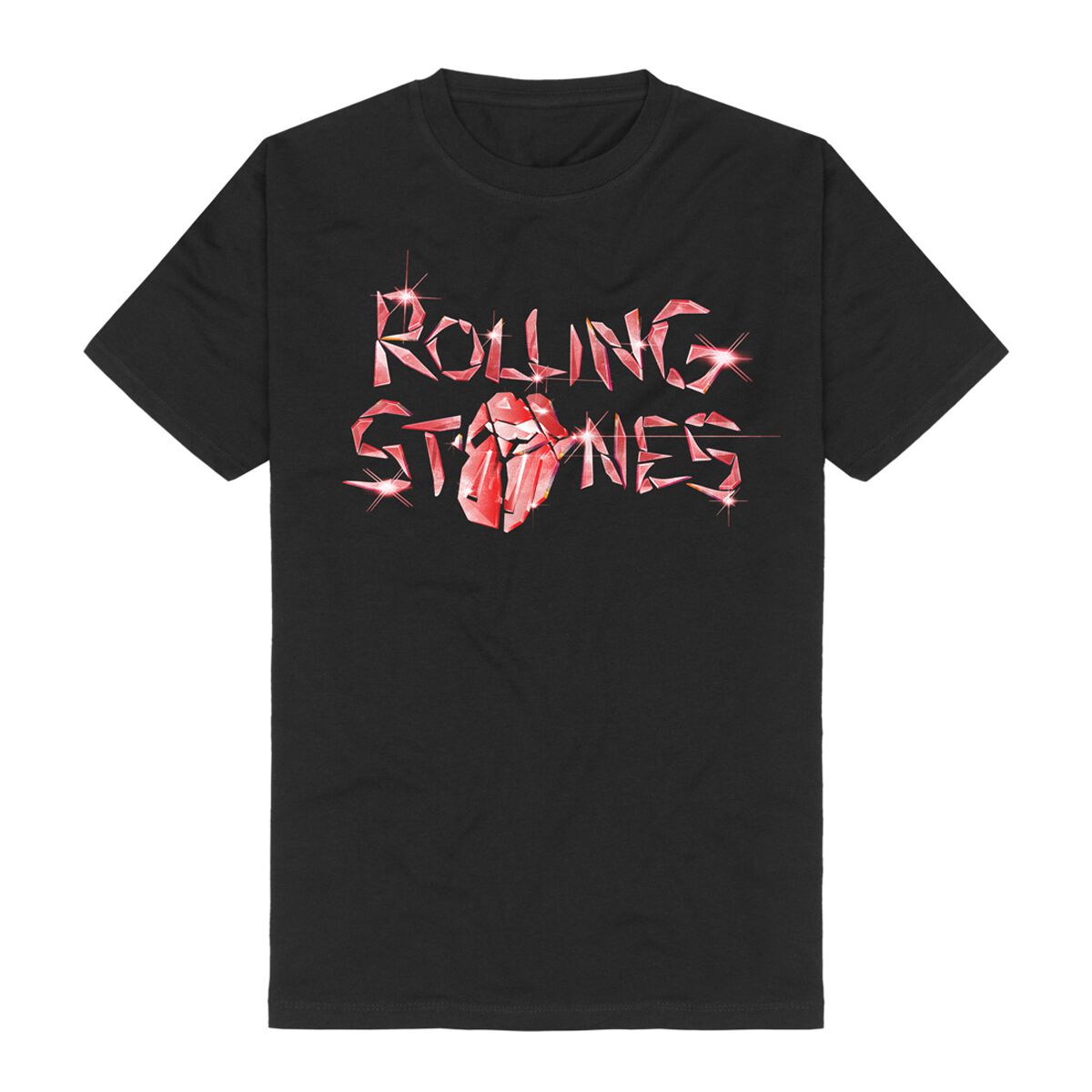 The Rolling Stones T-Shirt - Hackney Diamonds Glass Logo - S bis 5XL - für Männer - Größe 4XL - schwarz  - Lizenziertes Merchandise! von The Rolling Stones