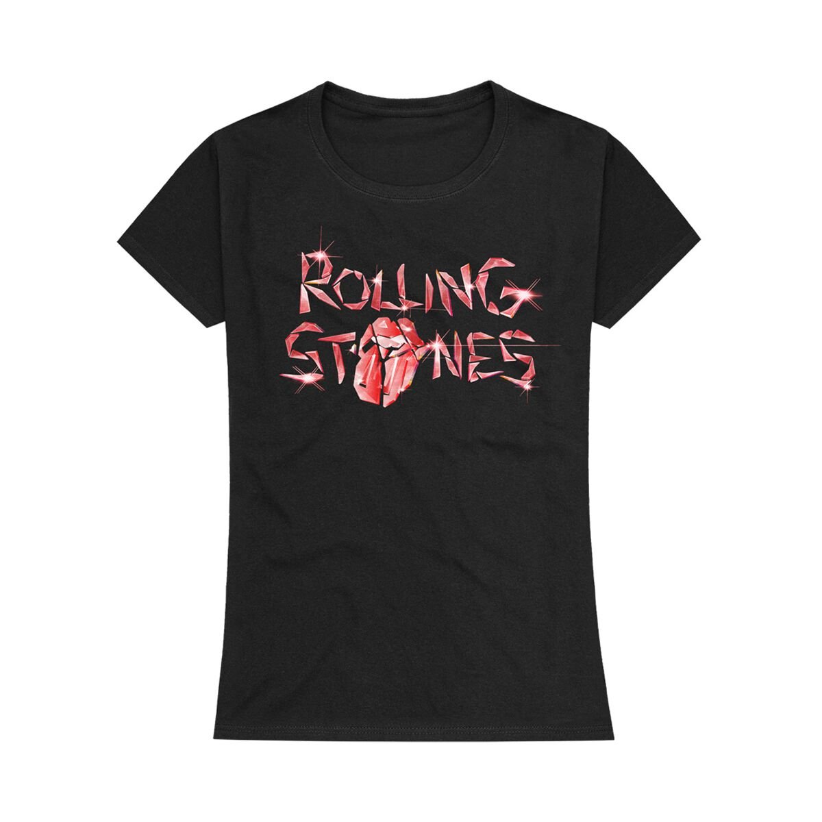 The Rolling Stones T-Shirt - Hackney Diamonds Glass Logo - S bis XXL - für Damen - Größe L - schwarz  - Lizenziertes Merchandise! von The Rolling Stones