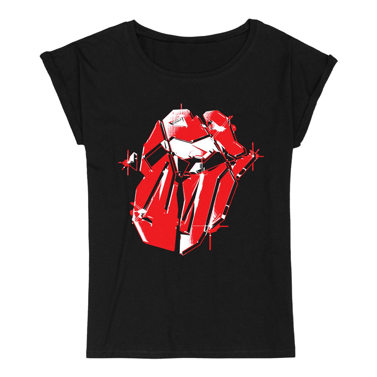 The Rolling Stones T-Shirt - Hackney Diamonds Tongue - S bis 5XL - für Damen - Größe XXL - schwarz  - Lizenziertes Merchandise! von The Rolling Stones