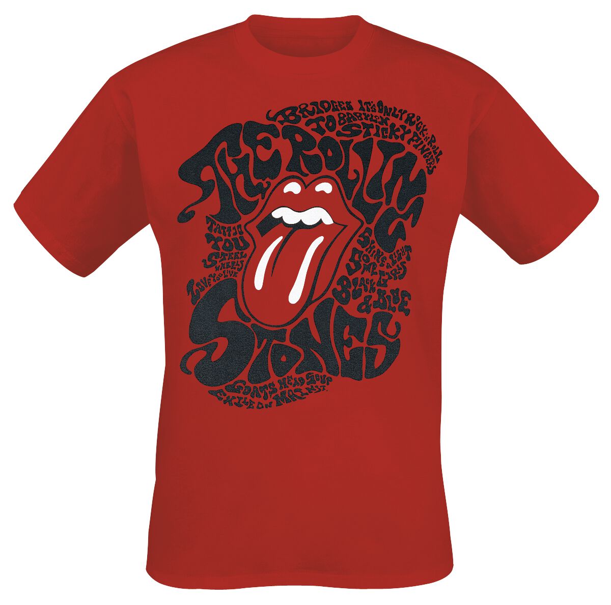 The Rolling Stones T-Shirt - Psychedelic Tongue - S bis XXL - für Männer - Größe S - rot  - Lizenziertes Merchandise! von The Rolling Stones