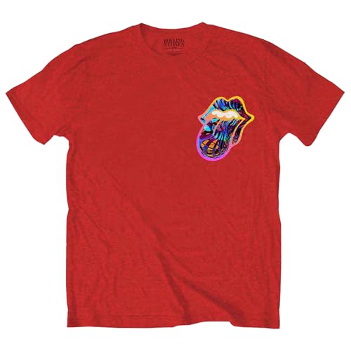 The Rolling Stones T-Shirt Sixty Gradient Text Logo Official Herren Rot, rot, XL, RSTS181MR04 von The Rolling Stones