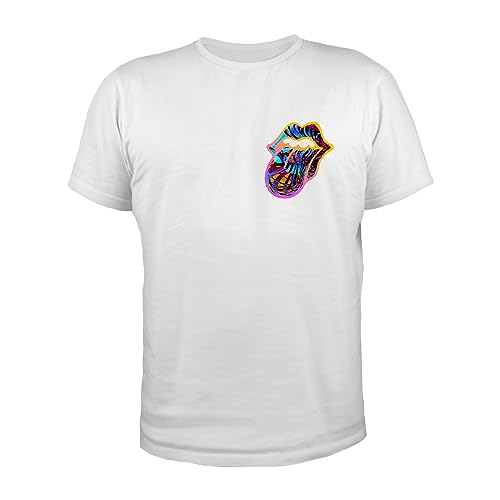 The Rolling Stones T-Shirt Sixty Gradient Text Logo offiziell Herren Weiß, weiß, M, RSTS181MW02 von The Rolling Stones