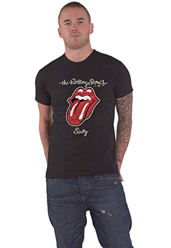 The Rolling Stones T Shirt Sixty Plastered Tongue Logo Nue offiziell Herren S von Rolling Stones