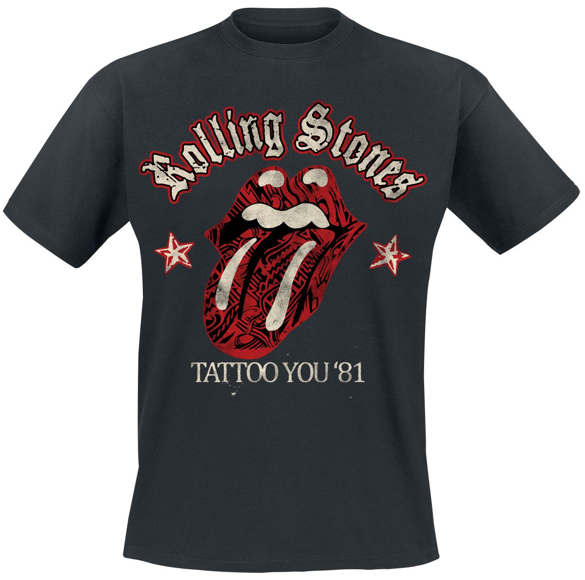 The Rolling Stones T-Shirt - Tattoo You 81 - S bis XXL - für Männer - Größe L - schwarz  - Lizenziertes Merchandise! von The Rolling Stones