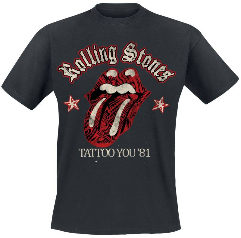 The Rolling Stones T-Shirt - Tattoo You 81 - S bis XXL - für Männer - Größe M - schwarz  - Lizenziertes Merchandise! von The Rolling Stones